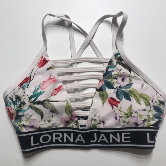 Lorna Jane Other - Lorna Jane High Intensity Broderie Floral Sports Bra XSMALL.